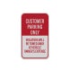 Customer Parking Violators Will Be Towed Aluminum Sign (Reflective)