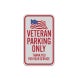 Veteran Parking Only Thank You For Service Aluminum Sign (Reflective)
