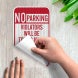 No Parking, Violators Towed Away Decal (EGR Reflective)
