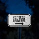 Visitors & Deliveries Parking Aluminum Sign (Reflective)