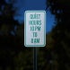 Quiet Hours 10pm 8am Aluminum Sign (Reflective)