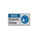 Respirator Storage Aluminum Sign (Reflective)