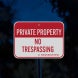 North Carolina Private Property Aluminum Sign (Reflective)
