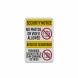Bilingual Security Notice Aluminum Sign (Reflective)