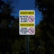 Bilingual Security Notice Aluminum Sign (Reflective)