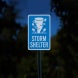 Storm Shelter Aluminum Sign (Reflective)