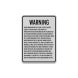 Washington Agritourism Liability Aluminum Sign (Reflective)