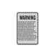 Ohio Agritourism Liability Aluminum Sign (Reflective)