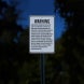 North Carolina Agritourism Liability Aluminum Sign (Reflective)