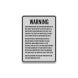 Indiana Agritourism Liability Aluminum Sign (Reflective)