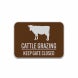 Cattle Grazing Keep Gate Closed Aluminum Sign (Reflective)