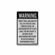 Texas Agritourism There Is No Liability For An Injury Or Death Aluminum Sign (Reflective)