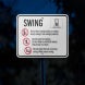Swing Rules Aluminum Sign (Reflective)