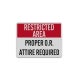 Restricted Area Aluminum Sign (Reflective)