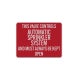 Sprinkler Valve Aluminum Sign (Reflective)