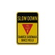 Slow Down Bike Aluminum Sign (Reflective)