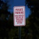 Private Parking Tow Away Aluminum Sign (HIP Reflective)