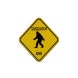 Sasquatch Xing Aluminum Sign (Reflective)