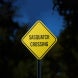 Sasquatch Crossing Aluminum Sign (Reflective)
