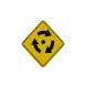 Warning Clockwise Roundabout Aluminum Sign (Reflective)