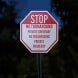 Stop No Turn Around Aluminum Sign (Reflective)