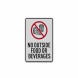 Food Cafeteria Lunchroom No Outside Food or Beverages Aluminum Sign (Reflective)
