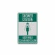 Shower Station Keep Area Clear & Clean Aluminum Sign (Reflective)