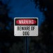 Dog Warning Beware Of Dog Aluminum Sign (Reflective)