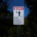 ANSI Electric Fence Stay Back Aluminum Sign (Reflective)