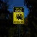Forklift Parking Keep Clear Aluminum Sign (Reflective)