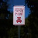 Contactless Curbside Pickup Aluminum Sign (Reflective)