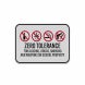 Zero Tolerance For Alcohol Drugs Aluminum Sign (Reflective)