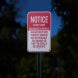 Property Owners Not Responsible Aluminum Sign (Reflective)
