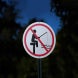 Fishing Prohibited On The Lockout Deck Aluminum Sign (Reflective)