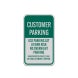 Customer Parking Aluminum Sign (Reflective)