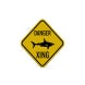 Danger Sharks Crossing Aluminum Sign (Reflective)