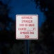 Write-On Auto Sprinkler Shut Off Valve Aluminum Sign (Reflective)