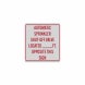Write-On Auto Sprinkler Shut Off Valve Aluminum Sign (Reflective)