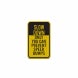 Slow Down Speed Bumps Aluminum Sign (HIP Reflective)