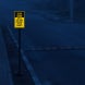 Slow Down Speed Bumps Aluminum Sign (HIP Reflective)