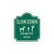 Kids & Pets At Play Slow Down Aluminum Sign (EGR Reflective)