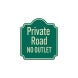Private Road No Outlet Road Aluminum Sign (EGR Reflective)