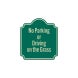 No Parking Driving On Grass Aluminum Sign (EGR Reflective)