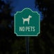 No Pets Symbol Aluminum Sign (EGR Reflective)