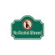 No Alcohol Allowed Aluminum Sign (EGR Reflective)