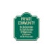 Private Community No Solicitation Aluminum Sign (EGR Reflective)