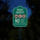Private Property Dome Shaped No Soliciting Aluminum Sign (EGR Reflective)
