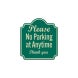 Please No Parking Aluminum Sign (EGR Reflective)