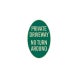 Private Driveway No Turn Around Oval Aluminum Sign (EGR Reflective)