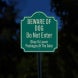 Beware Of Dog Do Not Enter Aluminum Sign (Reflective)